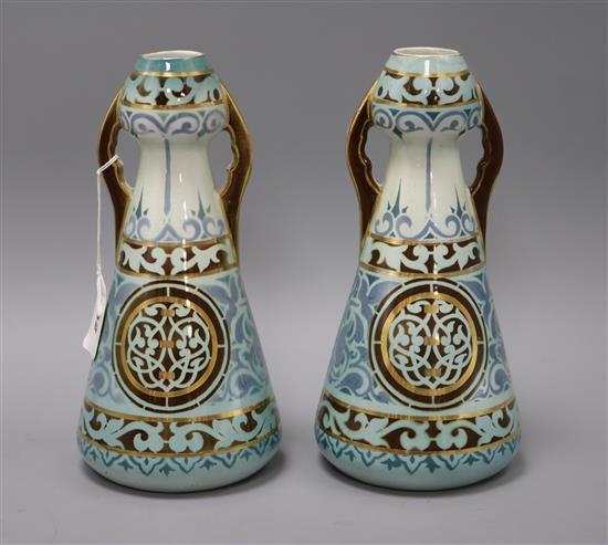 A pair of Arts & Crafts vases height 24.5cm